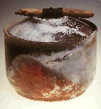 larger picture of squarish straight-sided pot